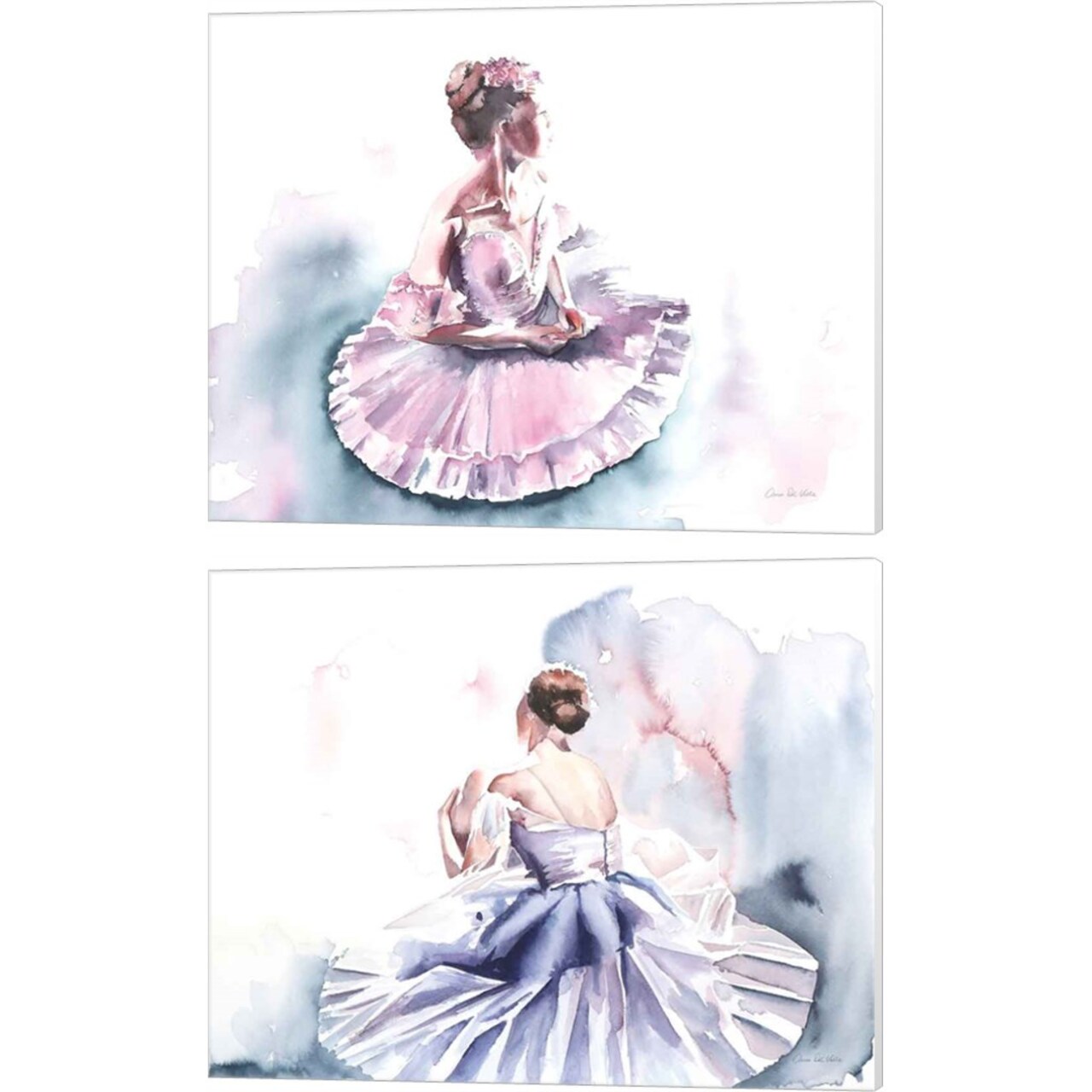 Ballet by Aimee Del Valle 15" x 12" Canvas Wall Art (Set of 2)